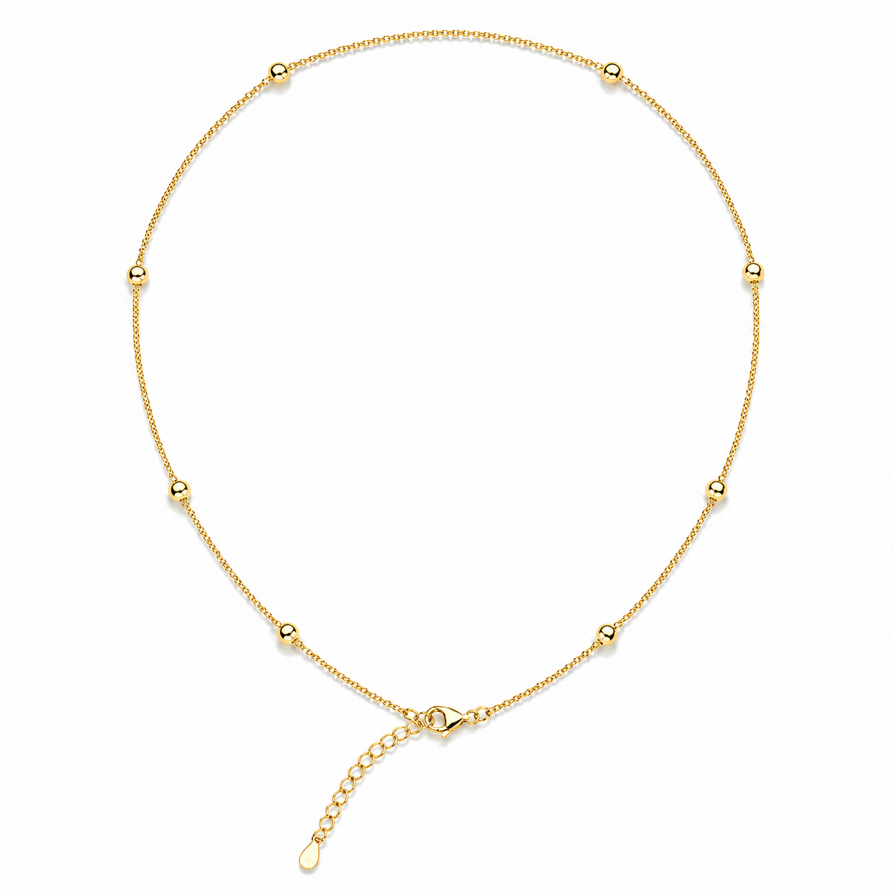 Cuban Beaded Chain – 18K Gold Vermeil
