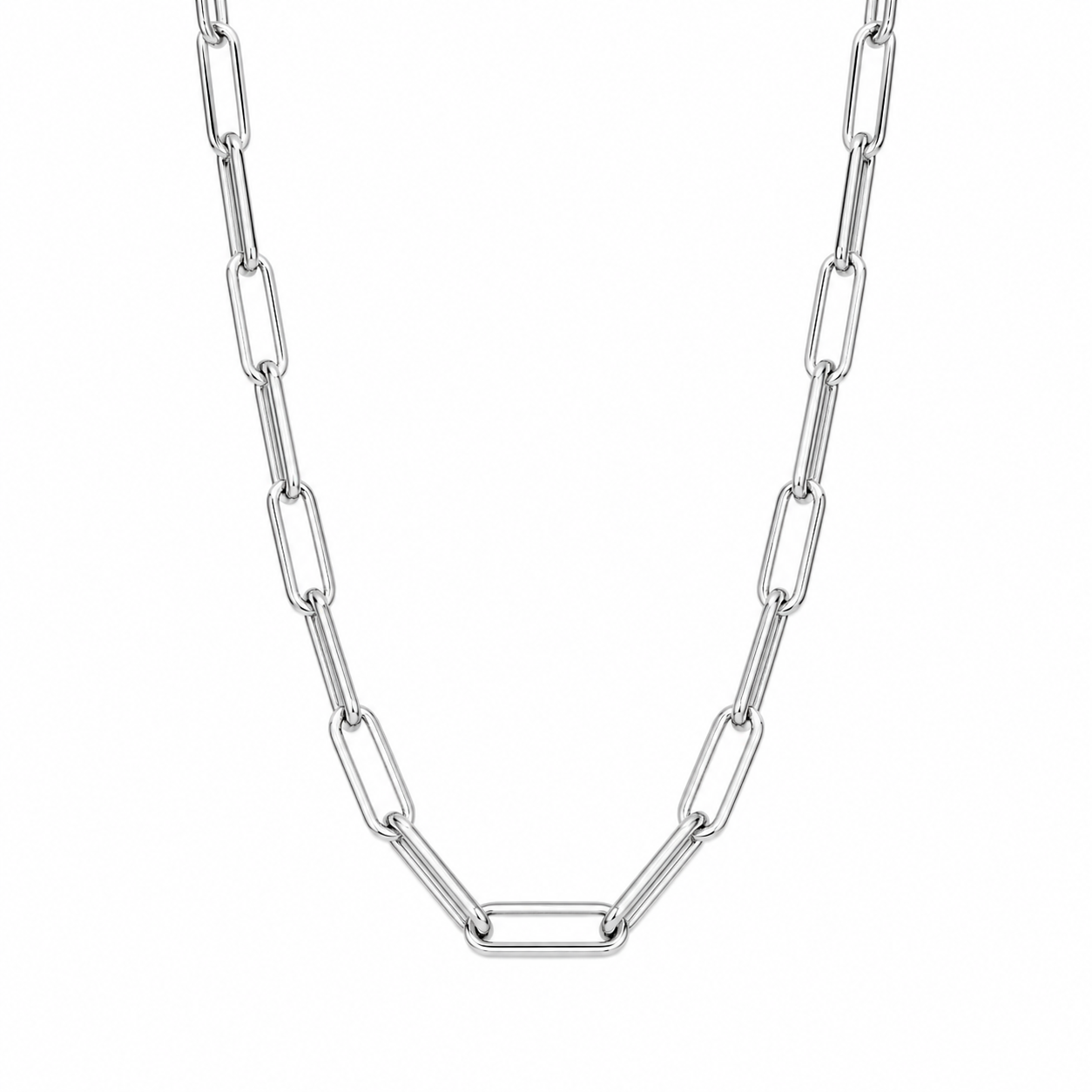 Paperclip Chain – Rhodium