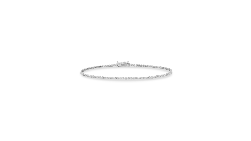 14K White Gold Petite Tennis Bracelet