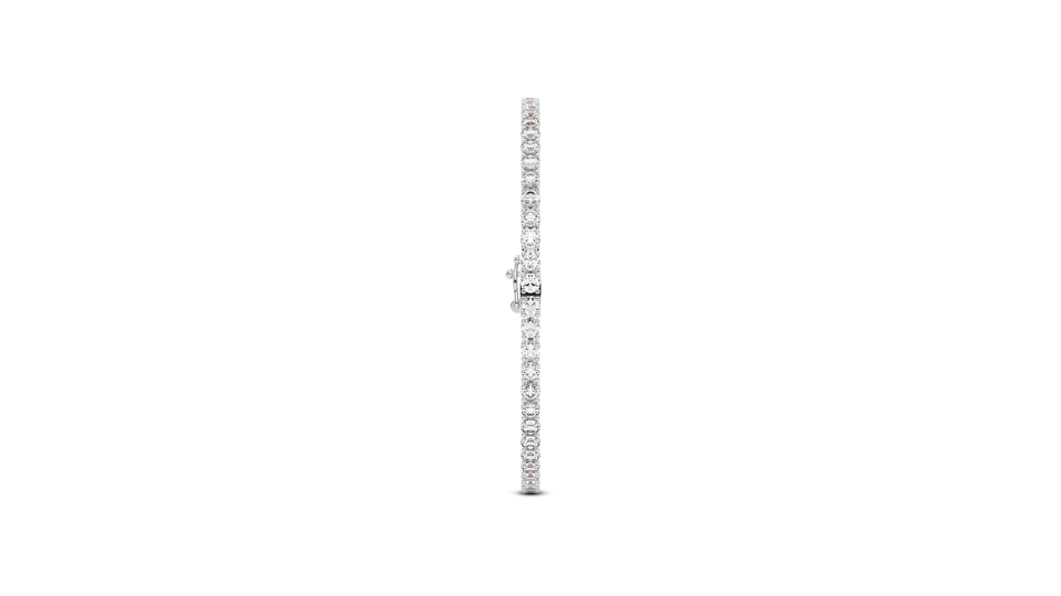 14K White Gold Round Diamond Tennis Bracelet